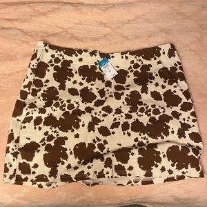 Womens plus Cow skirt